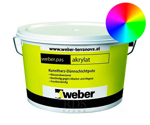 Изображение штукатурка декоративная акриловая weber рas аkrylat 1,5 мм шуба 25 кг