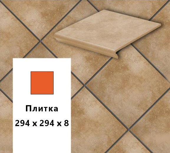Изображение клинкерная напольная плитка  euramic cavar e 542 passione  294х294х8 