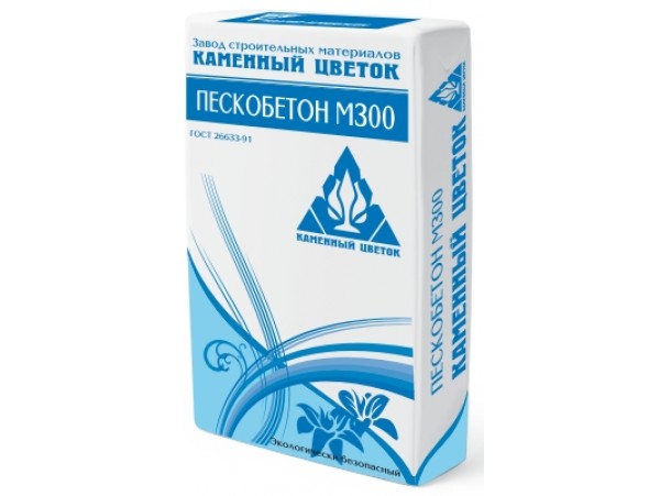 Изображение пескобетон "каменный цветок" м-300+ тм  "титан" 40 кг