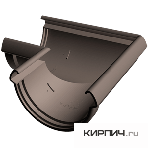 Угол желоба LUX, ПВХ, цвет шоколад – 1