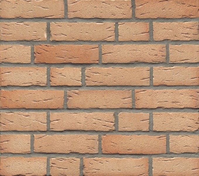 Плитка фасадная клинкерная Feldhaus Klinker R696NF14 Sintra crema duna  рельефная, 240x71x14  – 1