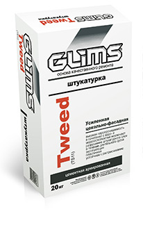 Изображение штукатурка цокольно-фасадная усиленная glims tweed 20 кг