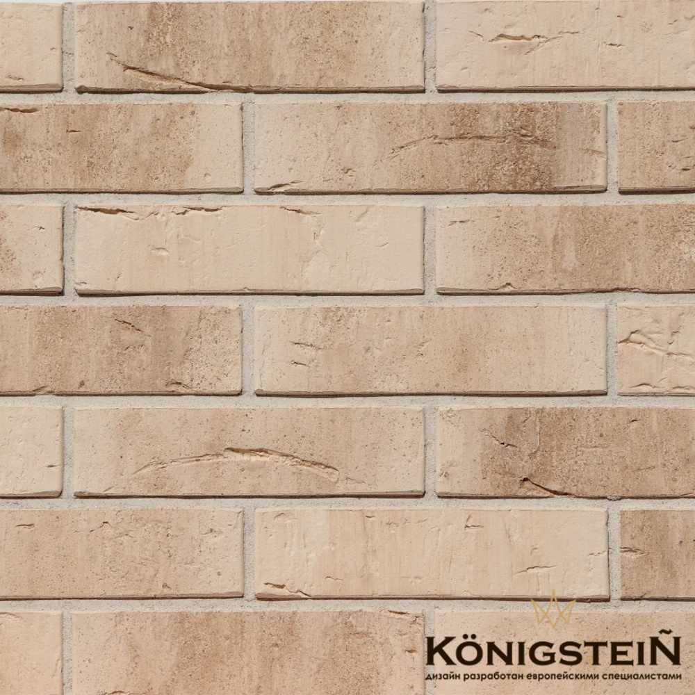 Кирпич облицовочный KONIGSTEIN Санторини Терра одинарный полнотелый – 1