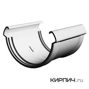 Изображение соединитель желобов lux, пвх, цвет пломбир