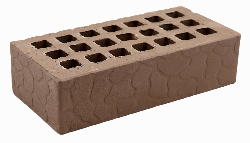 Кирпич облицовочный коричневый одинарный черепаха М-150 Саранск – 1