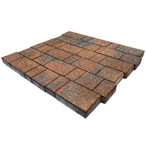 Изображение тротуарная плитка steinrus новый город colormix штайнрус, native, 40 мм