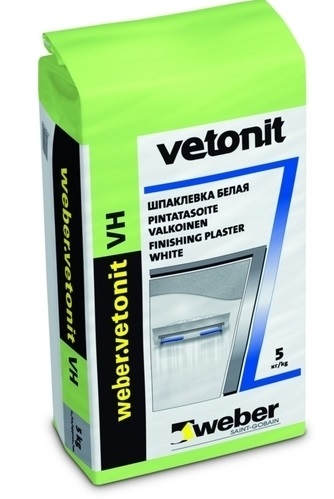 Изображение шпатлёвка финишная weber vetonit vh белая 5 кг
