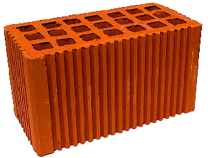 Кирпич строительный щелевой двойной М-150 рифленый Михневская керамика – 1