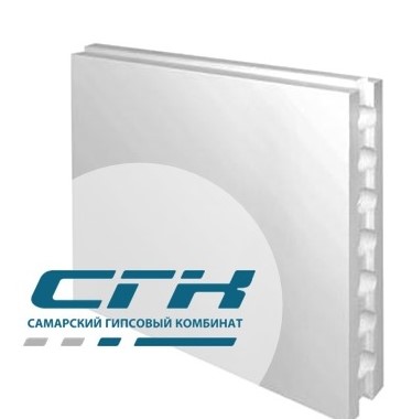 Изображение пазогребневые гипсовые плиты стандартные полнотелые 600x300x80 сгк