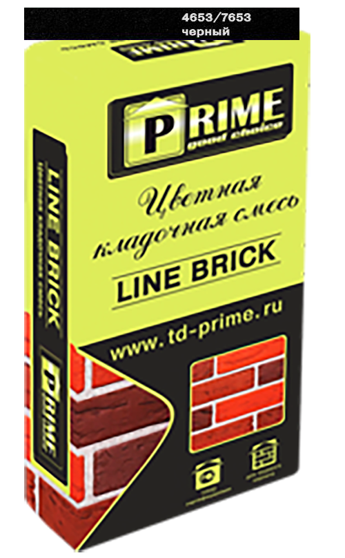 7653 Цветной кладочный раствор LineBrick "Klinker" PRIME черный, 25 кг – 1
