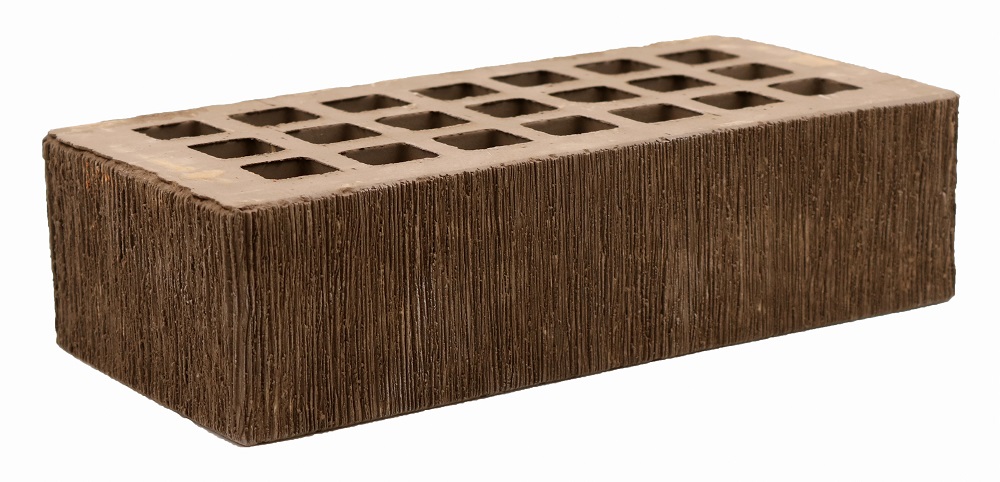 Кирпич облицовочный Темно-коричневый одинарный бархат ЖКЗ – 1