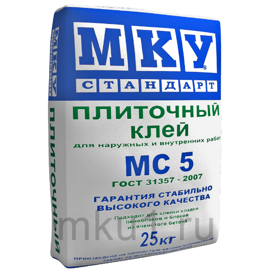 Изображение клей плиточный мс-5 мку 25 кг 
