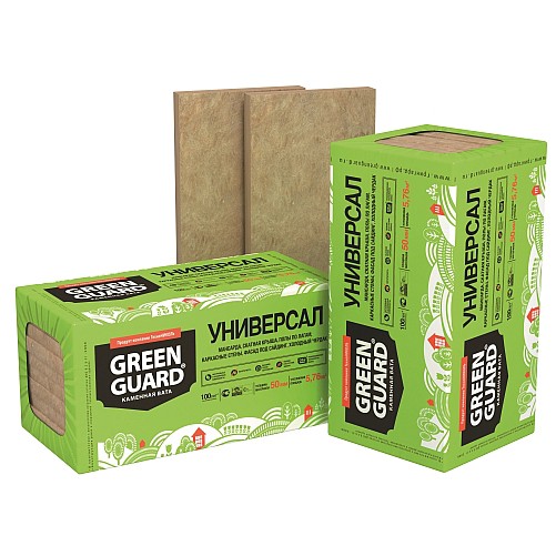 Изображение минераловатная плита технониколь greenguard универсал 35-40 кг/м3 1200х600х50 мм