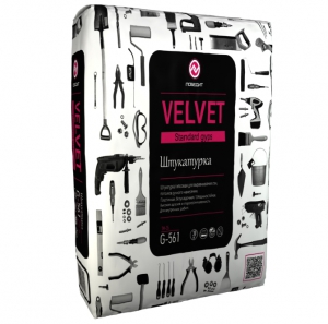 Изображение штукатурка гипсовая  победит  velvet g-561 светло-серый 30 кг