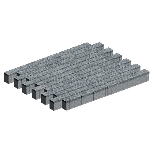 Изображение тротуарная плитка steinrus кроссбар хэви гранит, backwash, 100 мм