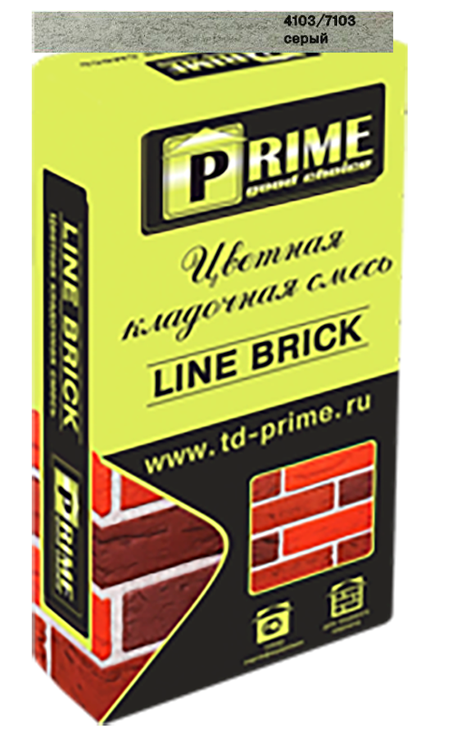 Изображение 7106 цветной кладочный раствор linebrick "klinker" зима prime серый, 25 кг