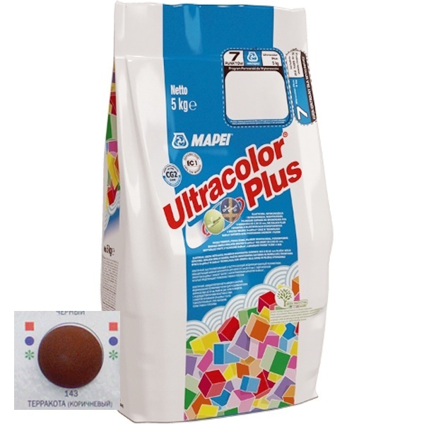 Изображение затирка цементная mapei ultracolor plus №143 терракотовая 5 кг