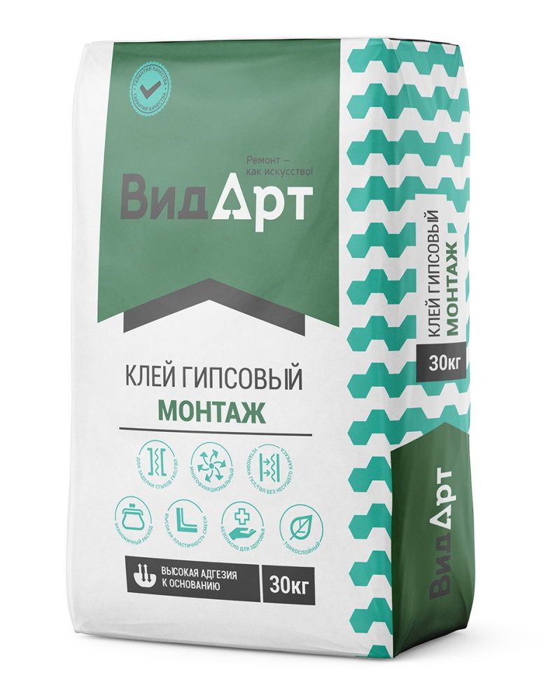 Изображение клей гипсовый монтажный монтаж «видарт» 30 кг