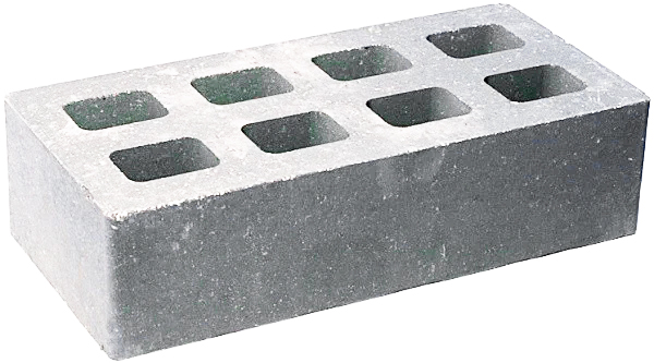 Кирпич гиперпрессованный пустотелый одинарный М-250 серый гладкий  – 1