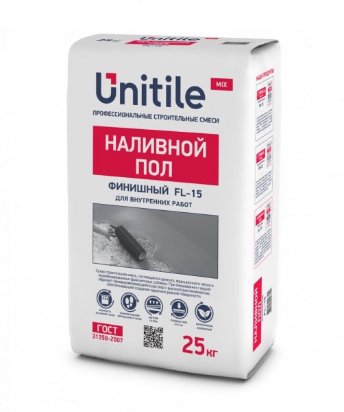 Изображение наливной пол финишный fl-15 unitile, 25 кг
