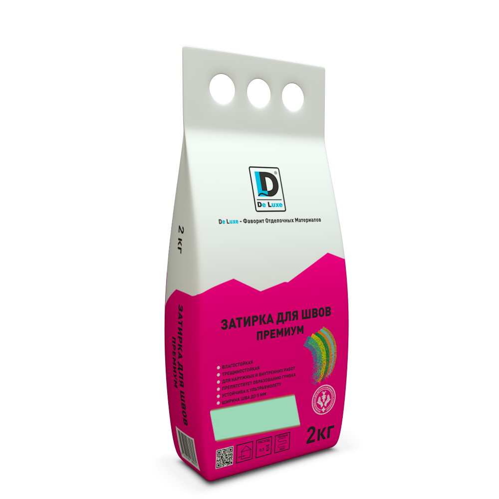 Затирка для межплиточных швов "Премиум" De Luxe мята, 2кг – 1