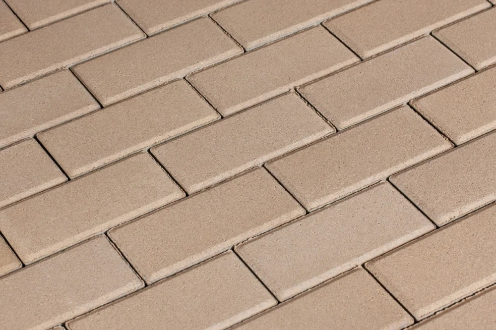 Тротуарная плитка 342 МЗ Брусчатка 200х100х80 Бежевый – 1