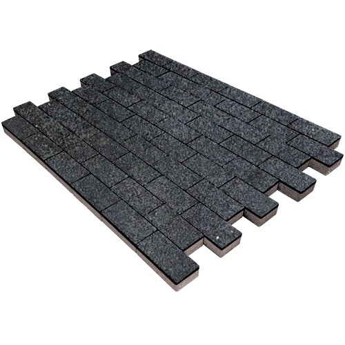 Изображение тротуарная плитка steinrus прямоугольник неро, backwash, 60 мм
