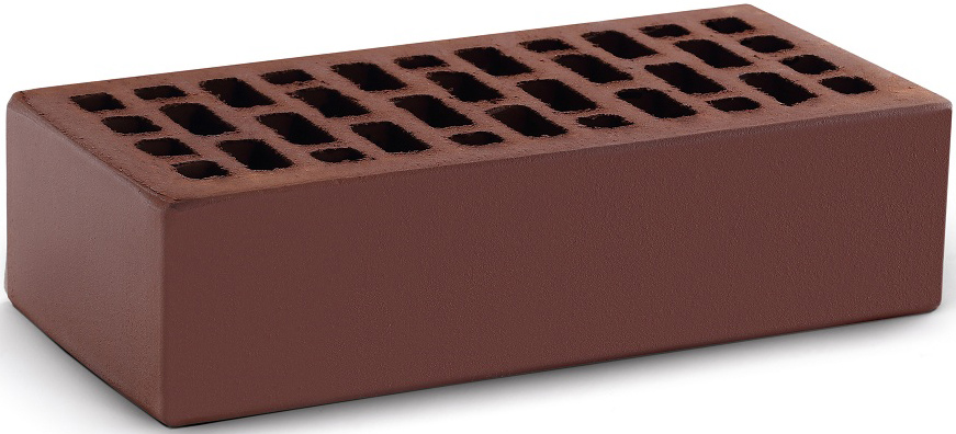 Кирпич облицовочный шоколад одинарный гладкий М-150 КС-Керамик – 1