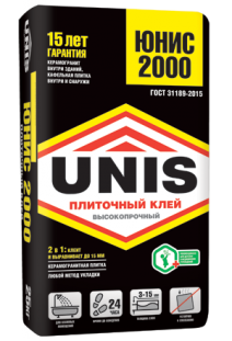 Изображение плиточный клей юнис 2000 25 кг