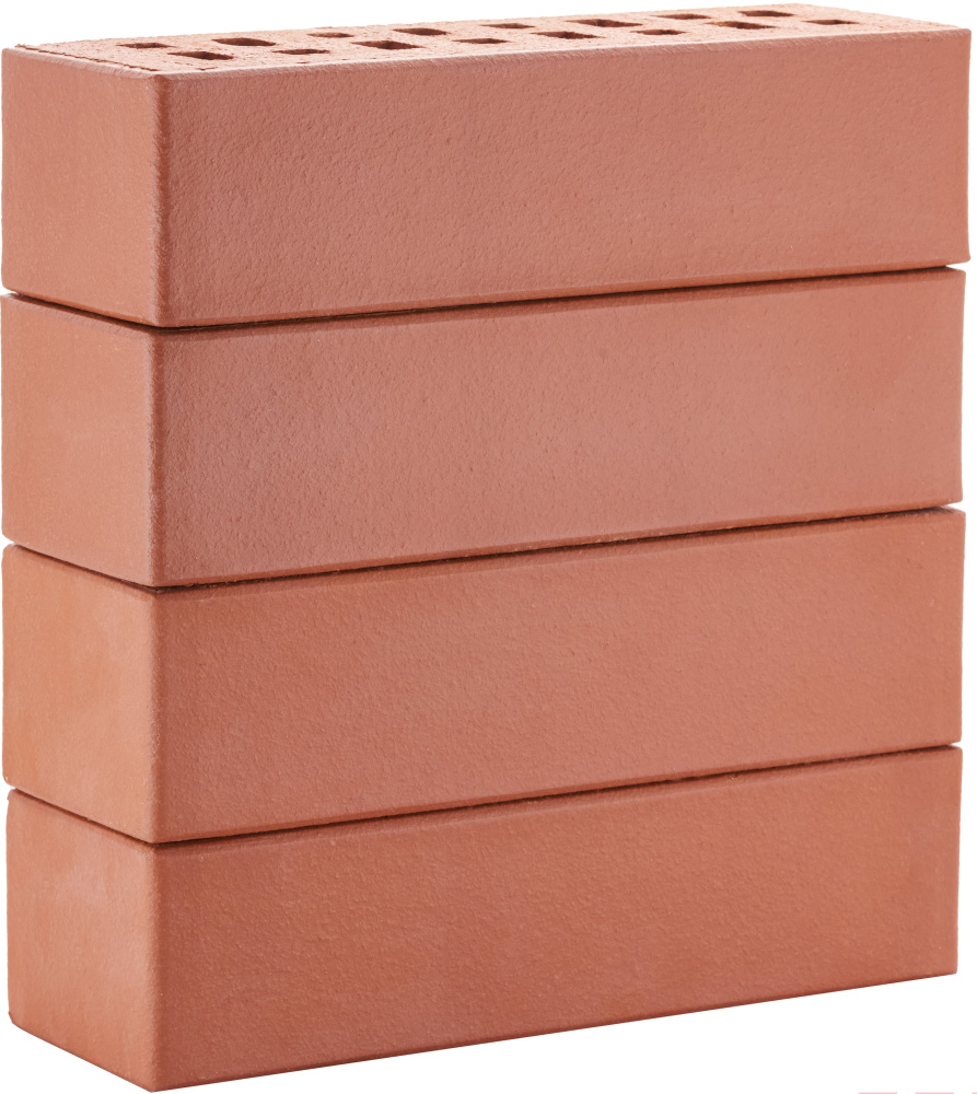 Кирпич клинкерный Красный Лондон гладкий 250х85х65 М-300 – 1