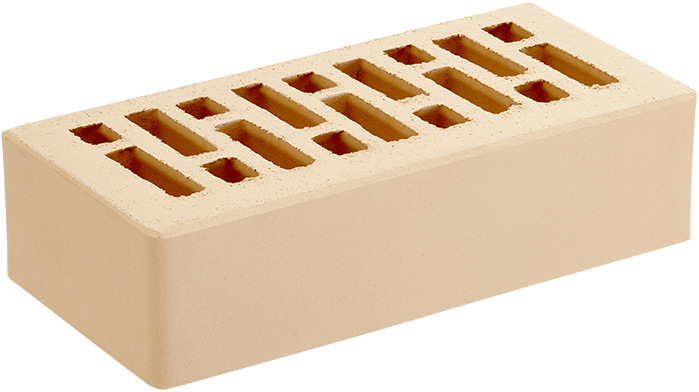 Кирпич облицовочный слоновая кость одинарный гладкий М-175 СтОскол – 1