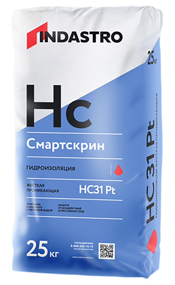Изображение проникающая гидроизоляция  индастро смартскрин hc31 pt (25 кг)