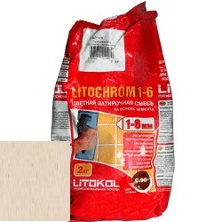 Изображение затирка цементная litokol litochrom 1-6 c.60 бежевая/багамы 2 кг