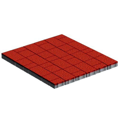 Изображение тротуарная плитка steinrus новый город лион красный, native, 60 мм