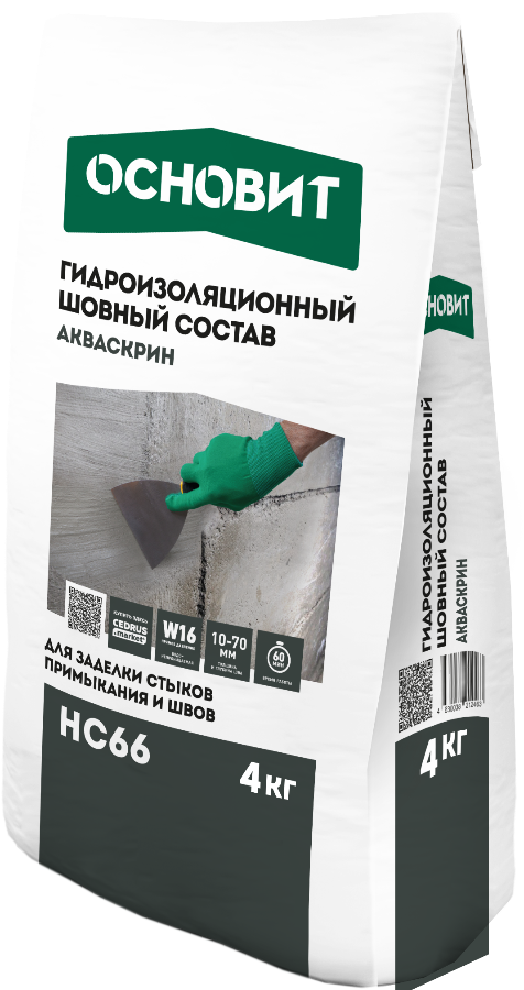 Изображение шовный гидроизоляционный состав с проникающим эффектом акваскрин hc66 основит