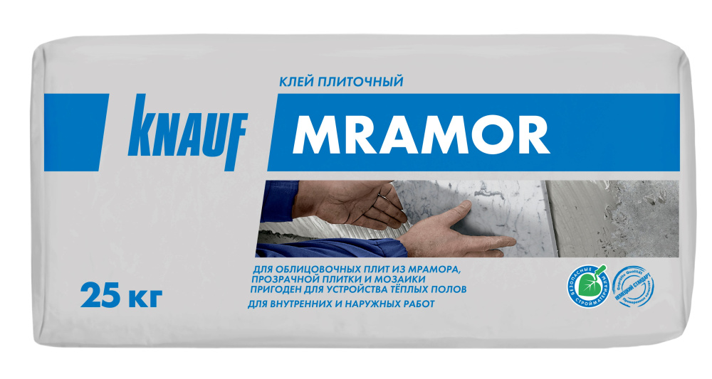 Изображение плиточный клей кнауф мрамор 25 кг