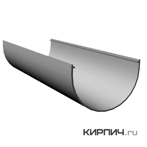Изображение полукруглый желоб lux, пвх, цвет пломбир, 3 м.