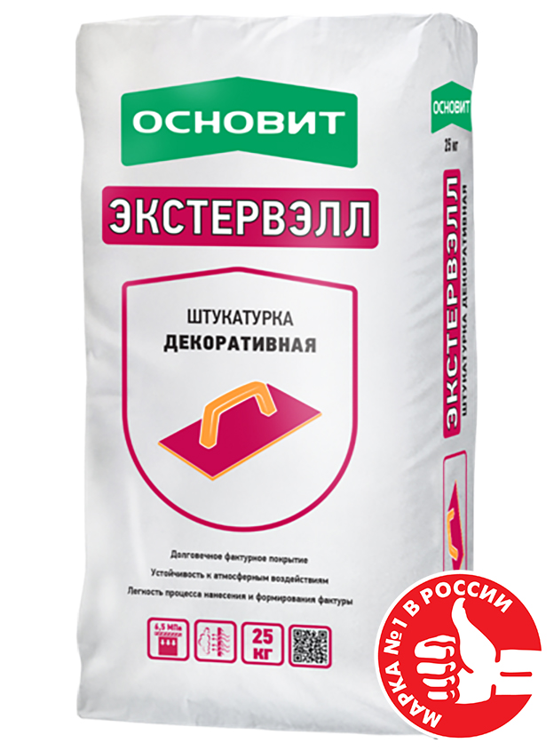 Изображение штукатурка декоративная основит экстервэлл om-2.0 ws шуба цвет 51040 25 кг 