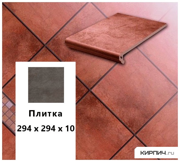 Изображение клинкерная напольная плитка  stroeher keraplatte aera 755 camaro, 294х294х10