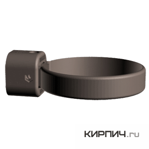 Крепление трубы LUX, ПВХ, цвет шоколад – 1