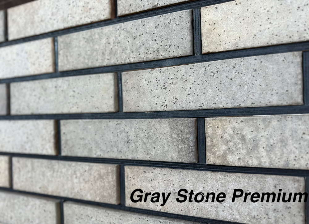 Изображение кирпич облицовочный gray stone premium одинарный красная гвардия