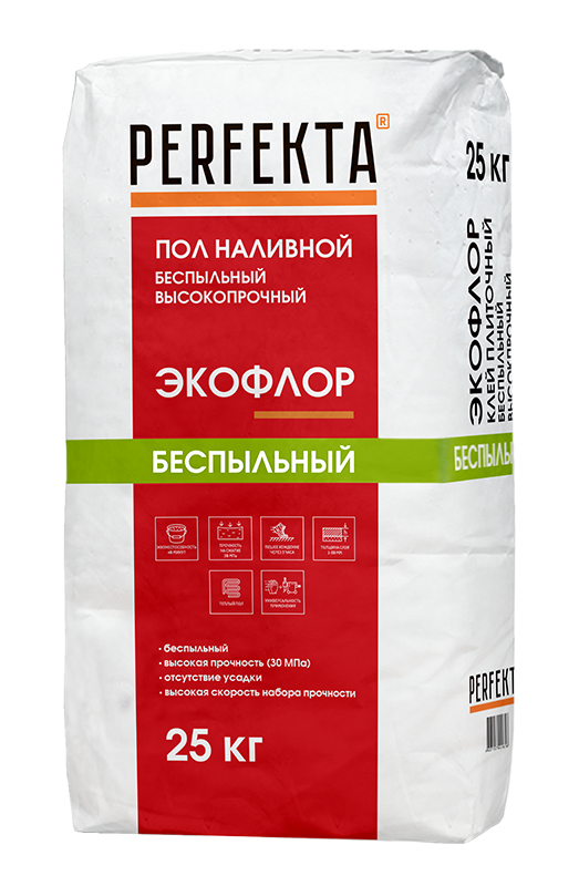 Изображение наливной пол быстротвердеющий perfekta green line ecofloor - dustfree 25 кг 
