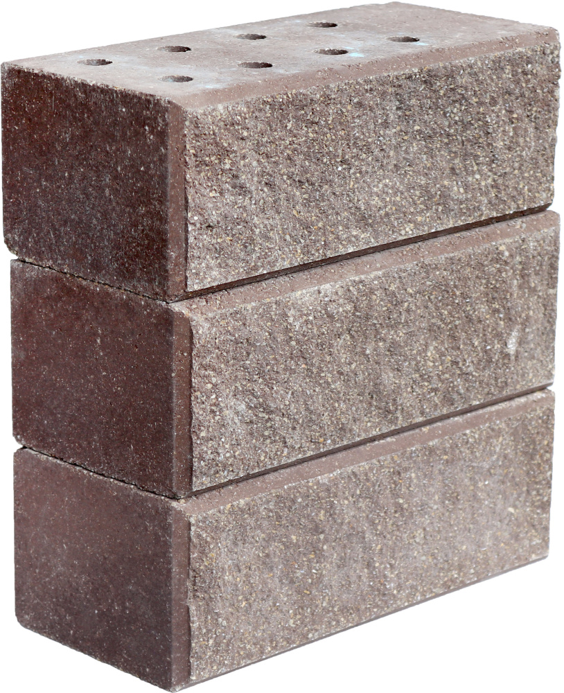 Кирпич гиперпрессованный полуторный Шоколад с Мрамором рустированный угол – 1
