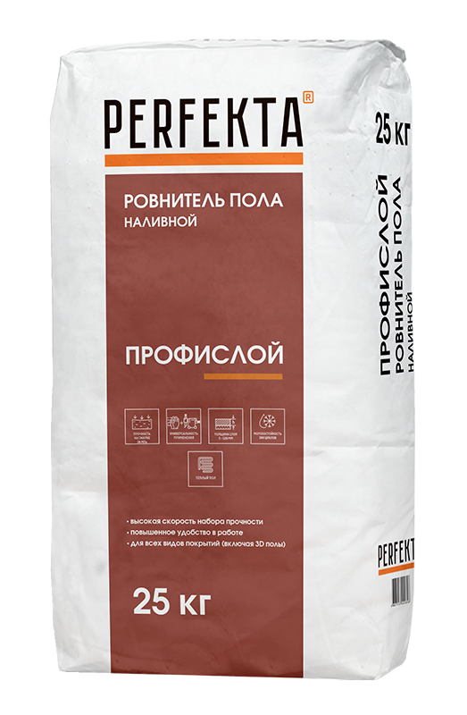Изображение ровнитель для пола perfekta полимерцементный высокопрочный профислой 25 кг 
