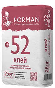 Изображение клей для керамогранита forman 52 сгк, 25 кг