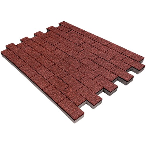 Изображение тротуарная плитка steinrus прямоугольник красный, native, 40 мм