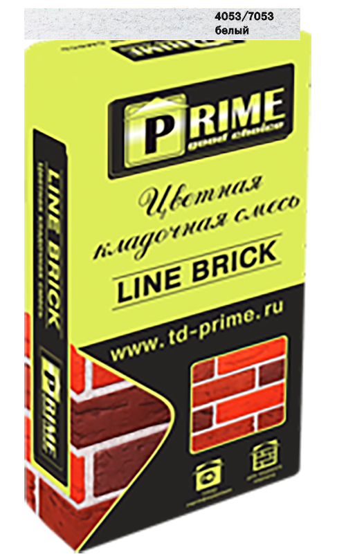 Изображение 4053 цветной кладочный раствор linebrick "wasser" prime белый 25 кг