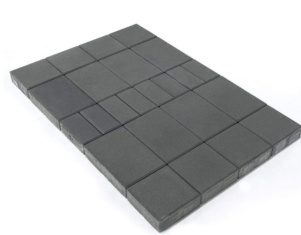 Тротуарная плитка Мозаика 200/200/300х100/200/200х60 серый – 1