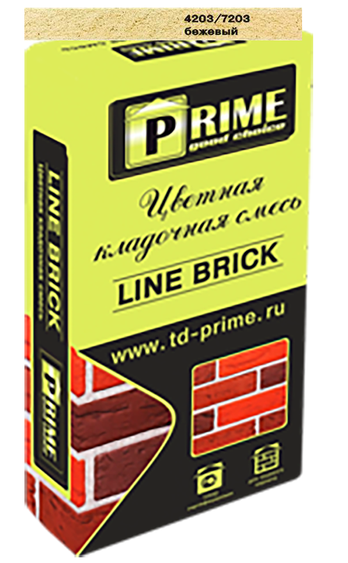 Изображение 7203 цветной кладочный раствор linebrick "klinker" prime бежевый, 25 кг