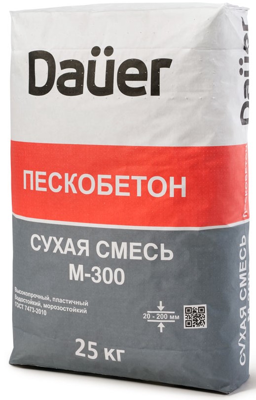 Изображение пескобетон dauer м-300 25 кг 